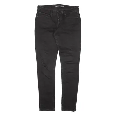 LEVI'S Mid Rise Jeans Black Denim Slim Skinny Womens W30 L31