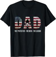100% Cotton American Flag Dad Father's Day T-Shirt