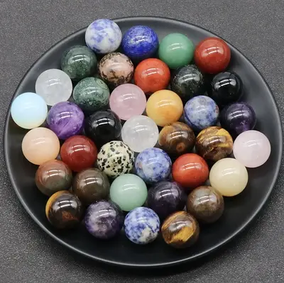 20mm Non-Porous-Sphere Natural Healing Crystal Gorgeous Stone Gemstone Jewelry Energy Love Girlfriend Boyfriend Souvenir Vale...