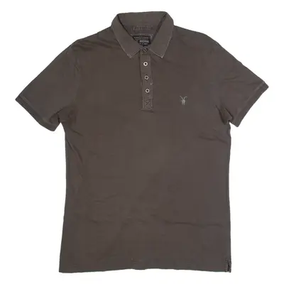 ALL SAINTS Mens Polo Shirt Brown M