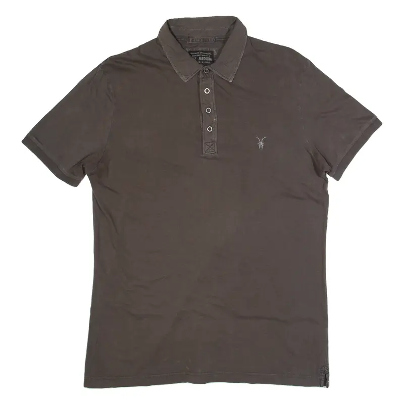 ALL SAINTS Mens Polo Shirt Brown M