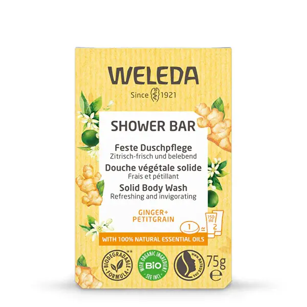 Weleda Saponetta Rinfrescante Allo Zenzero E Agli Agrumi Petitgrain (Doccia Solida) 75 G