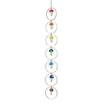 Chakra Mushroom Handmade Lampwork Pendant Decorations
