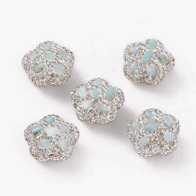 Handmade Polymer Clay Rhinestone Beads