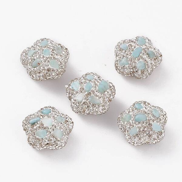 Handmade Polymer Clay Rhinestone Beads