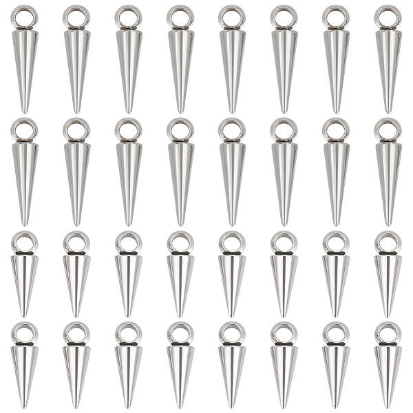 40Pcs 2 Style Stainless Steel Pendants