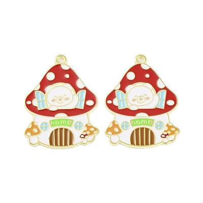 Golden Plated Alloy Enamel Pendants