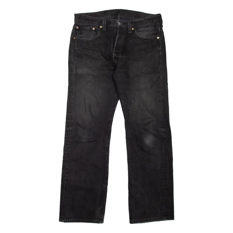 LEVI'S 501 Jeans Mens Black Regular Straight W34 L32