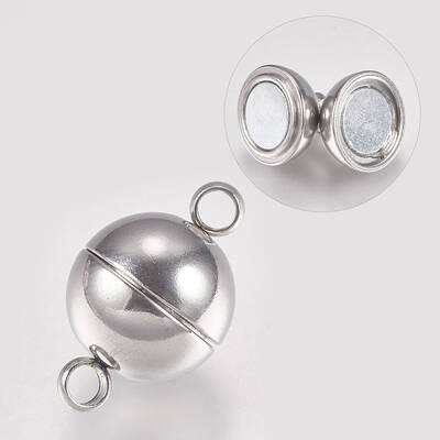 Tarnish Resistant 304 Stainless Steel Magnetic Clasps with Loops