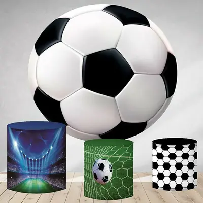 Aperturee Circle Football Field Birthdayparty Backdrop For Boy | Circle Background For Party | Circle Party Backdrop | Round ...