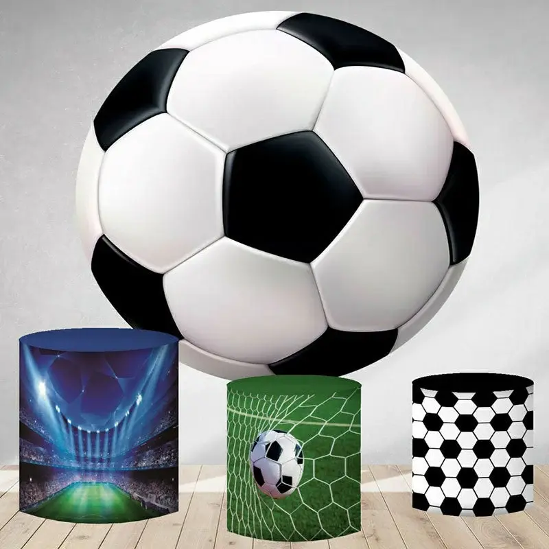Aperturee Circle Football Field Birthdayparty Backdrop For Boy | Circle Background For Party | Circle Party Backdrop | Round ...