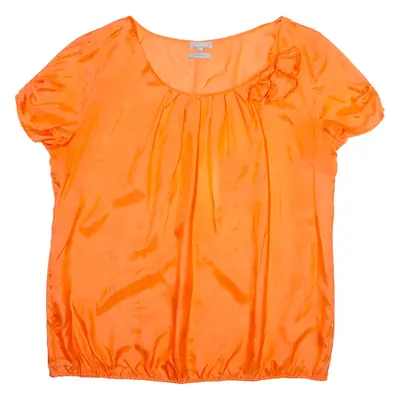 MADDISON Womens Top Orange Silk M