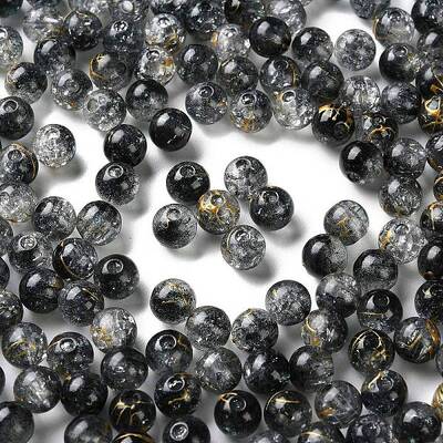 Transparent Crackle Acrylic Beads
