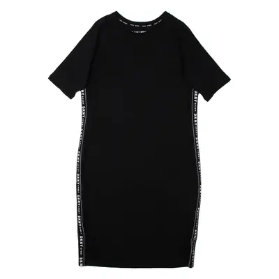 DKNY Sport Womens T-Shirt Dress Black Short Sleeve Knee Length L