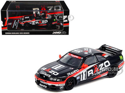 Nissan Skyline GT-R (R33) RHD (Right Hand Drive) #11 Razo Trampio N1 Super Endurance Series Sedan Highland (1995) 1/64 Di...
