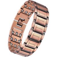 Jecanori 99.99% Soild Copper Magnetic Bracelets for Men,3X Ultra Strength Magnets(3500 Gauss) Magnetic Wristband Brazaletes f...