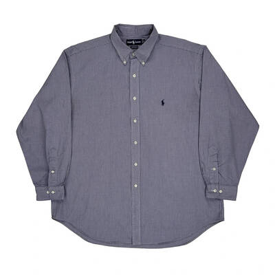 Yarmouth Ralph Lauren Checked Shirt - XL Blue Cotton | Size: x-large