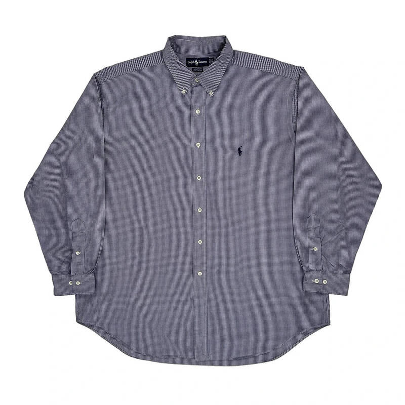 Yarmouth Ralph Lauren Checked Shirt - XL Blue Cotton | Size: x-large