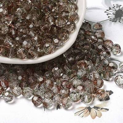 Transparent Colours Glass Round Beads