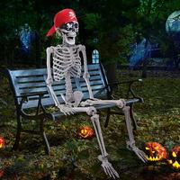 Funky Party Decoration Skeleton(5 Feet) Life-sized Skeleton Props With Movable Joints,Outdoor Courtyard Haunted House Props D...