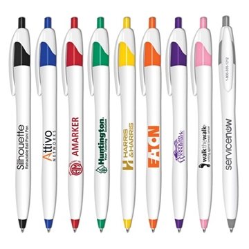 500 Customized Silhouette Retractable Ballpoint Pens - Contoured ...