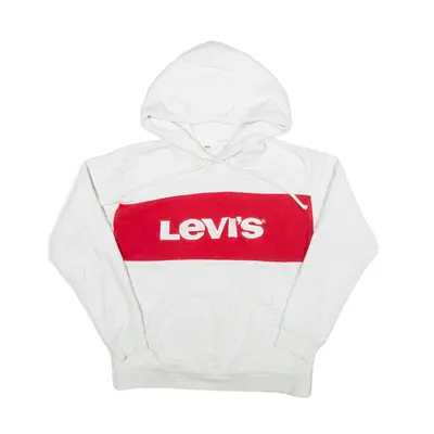 LEVI'S Hoodie White Pullover Mens S