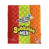 Bubbaloo Mix Flavor (70 Pieces) Liquid-Filled Center Bubble Gum, Mexican Candy, Dulces Mexicanos, Flavors Fresa, Mora Acidia,...