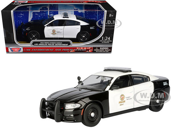 2023 Dodge Charger Pursuit Police Car LAPD (Los Angeles Police Department) Black and White Law Enforcement and Public Service...