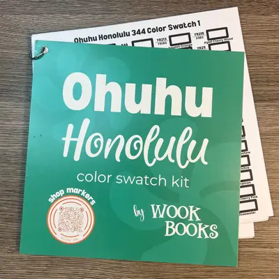 Ohuhu Honolulu 344 Color Swatch Kit for Alcohol Markers by Wook Books