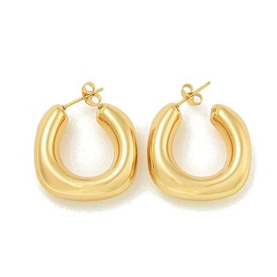 Ion Plating(IP) 304 Stainless Steel Stud Earrings for Women