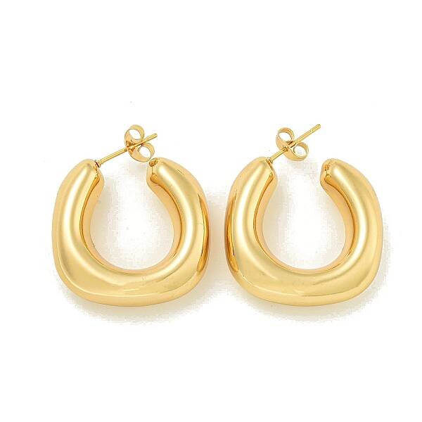 Ion Plating(IP) 304 Stainless Steel Stud Earrings for Women