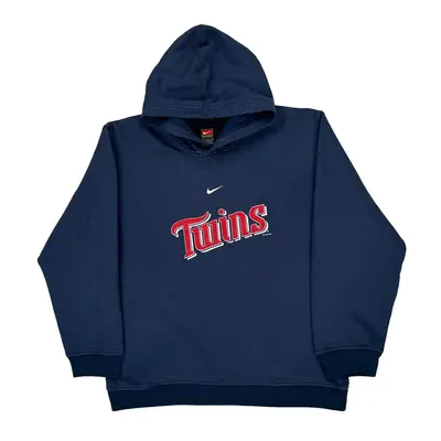 Minnesota Twins Nike Mlb Hoodie - Large Blue Polyester | Size: large