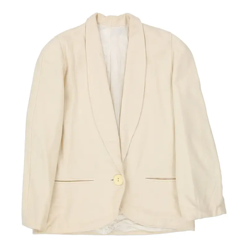 Unbranded Blazer - XL Cream Wool Blend