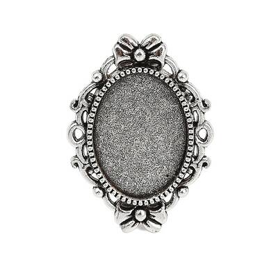 Vintage Adjustable Iron Finger Ring Components Alloy Cabochon Bezel Settings