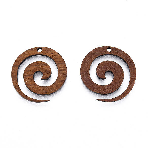 Natural Walnut Wood Pendants