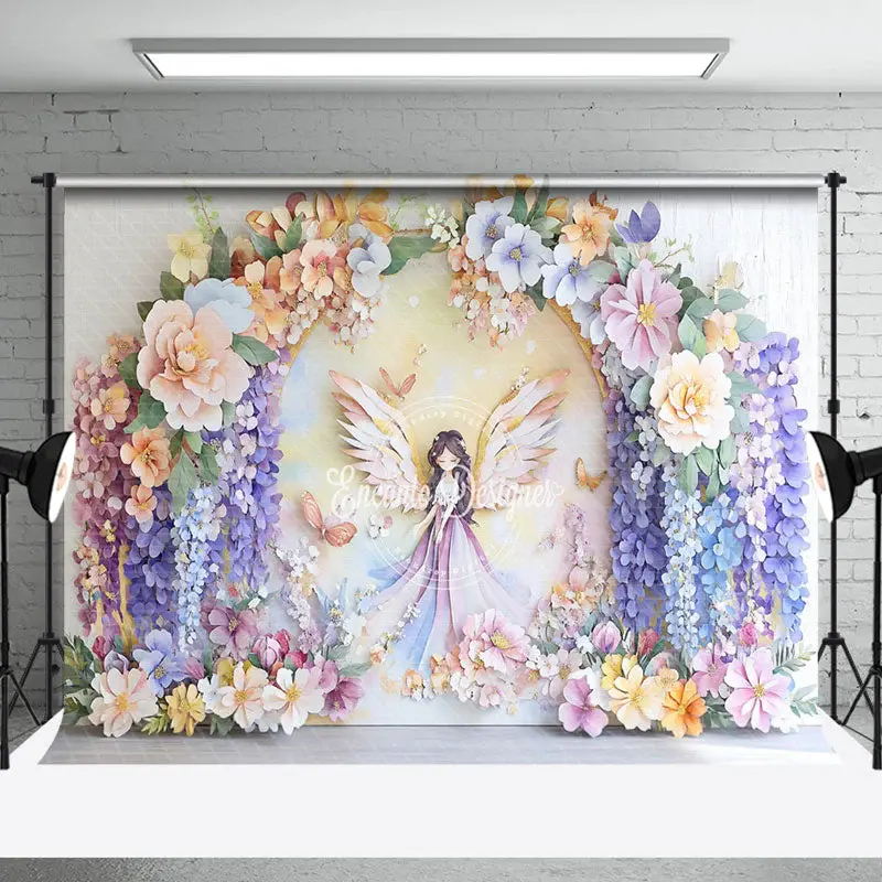 Aperturee Colorful Flower Fairy Leaves Fine Art Photo Backdrop - Aperturee