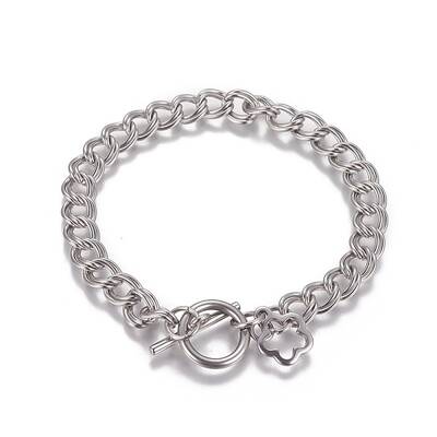Tarnish Resistant 304 Stainless Steel Curb Chain Bracelets