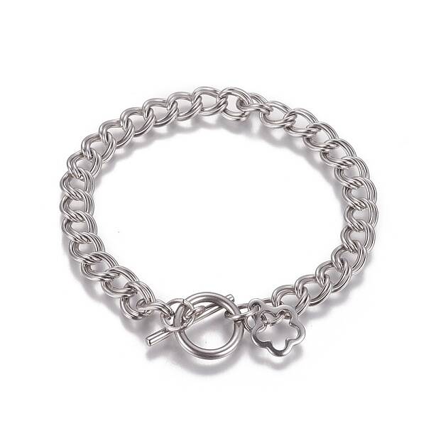 Tarnish Resistant 304 Stainless Steel Curb Chain Bracelets