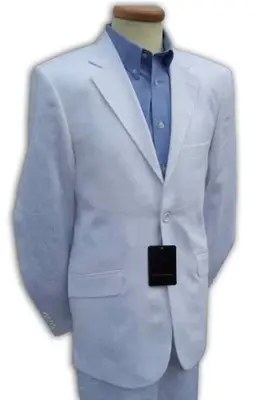 Mens White Linen Suit