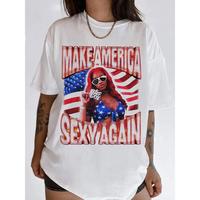 Sexy Red Shirt, Make American Sexxy Again Tee, Vintage T Shirt, Vintage Bootleg, Funny USA T Shirt, Y2K, Unisex Tshirt, Gifts...