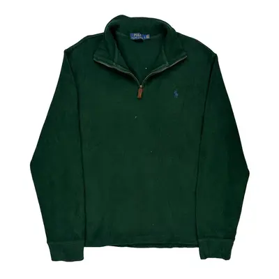 Polo By Ralph Lauren 1/4 Zip - Large Green Cotton
