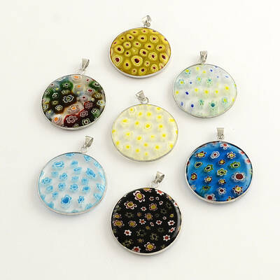 Handmade Millefiori Glass Pendants