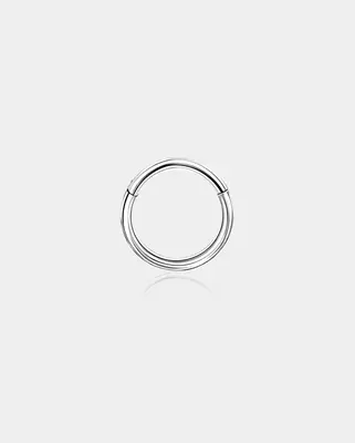 14K White Gold Minimalist Septum Ring - 6mm