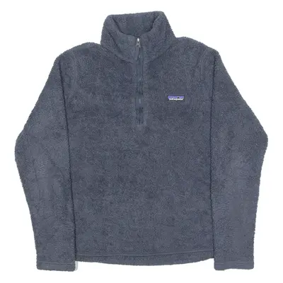 PATAGONIA Womens Fleece Grey 1/4 Zip Tight Knit M