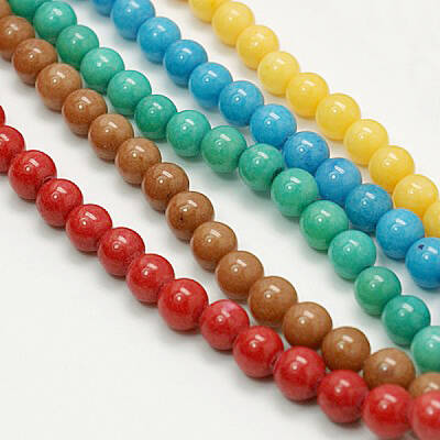 Natural Mashan Jade Round Beads Strands
