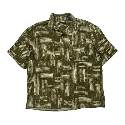 Puritan Patterned Shirt - XL Green Viscose