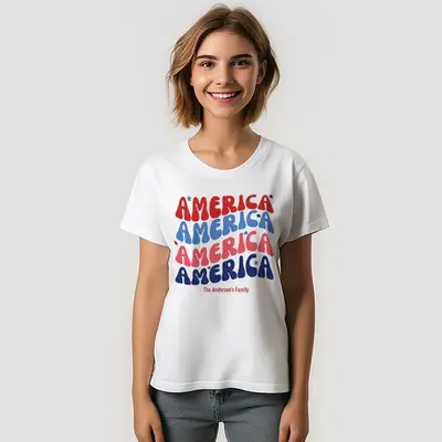 Retro Vintage 4th of July Family Gathering T-Shirt