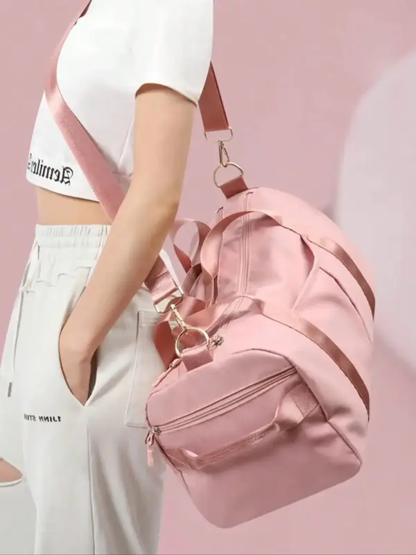 Unisex Minimalist Summer Outfits 2024 Trendy New Style Duffel Bag, Adjustable Large Capacity Zip Travel Bag, Multifunction Ca...