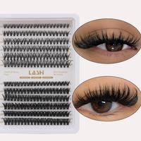 Individual False Eyelashes, 1 Box Natural Look Eyelash Extensions, Self Grafting Curl Eyelashes, Eye Makeup Enhancement False...