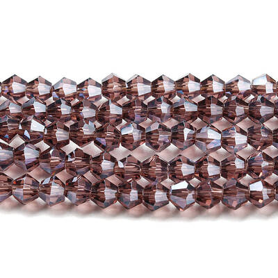 Transparent Electroplate Glass Beads Strands